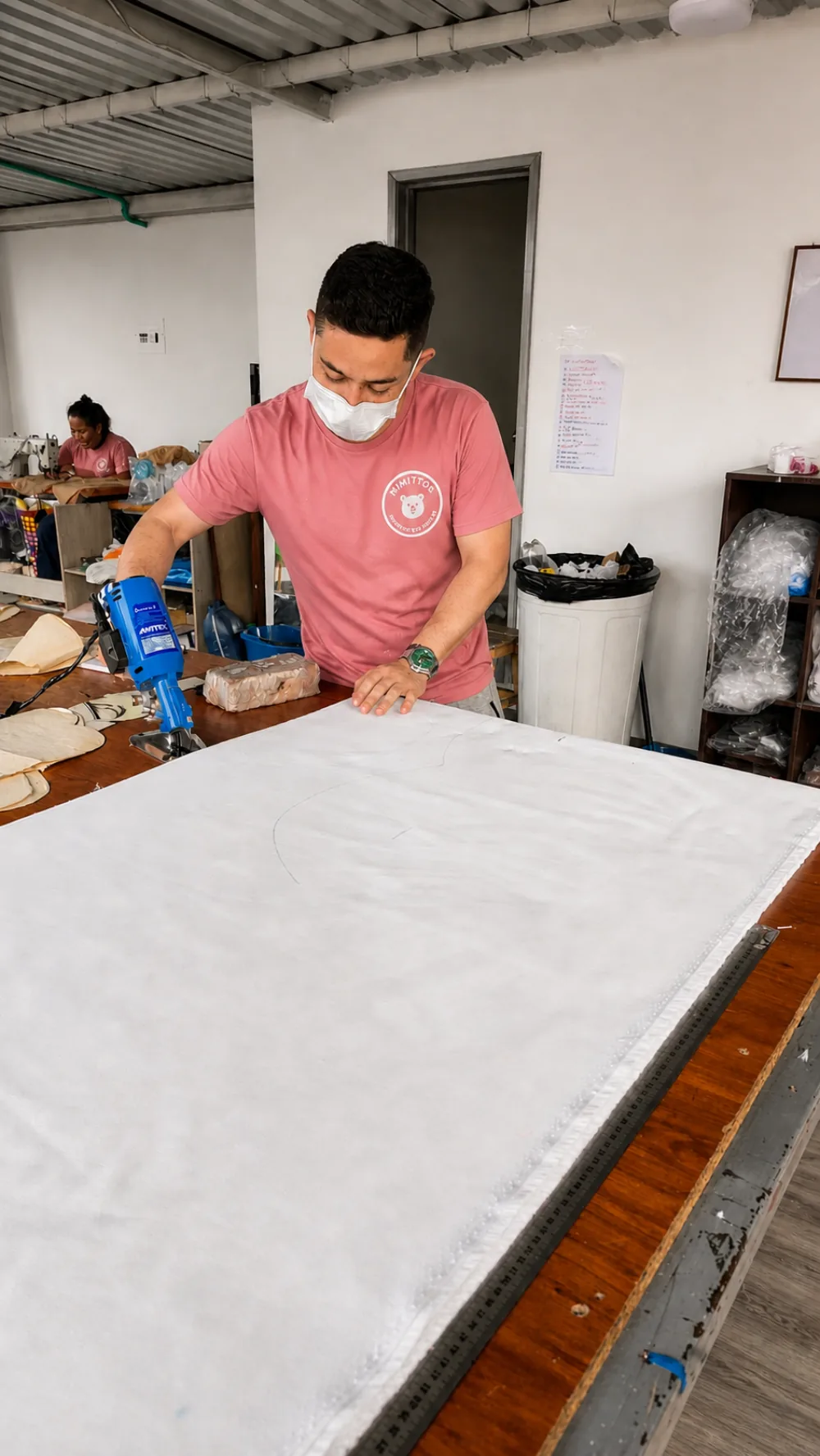 Cortador trabajando en el taller MIMITTOS